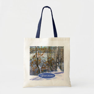 Snow fell Watercolor painting Tote Bag