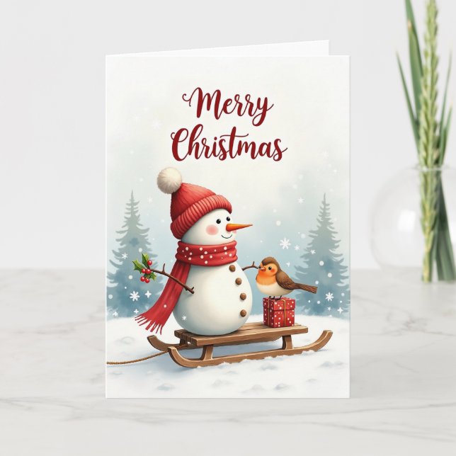Snow Figure Joy Card (Front)