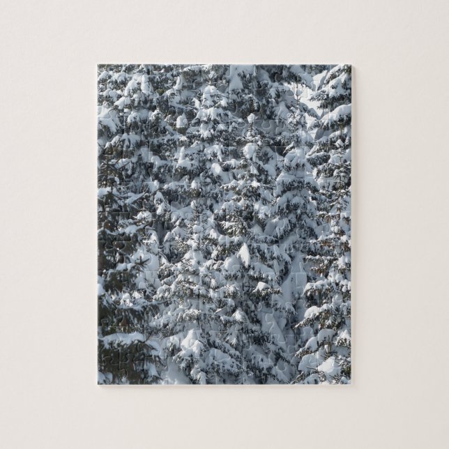 Snow Fir Tree Texture Jigsaw Puzzle (Vertical)