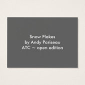 Snow Flake 49 ~ ATC (Back)