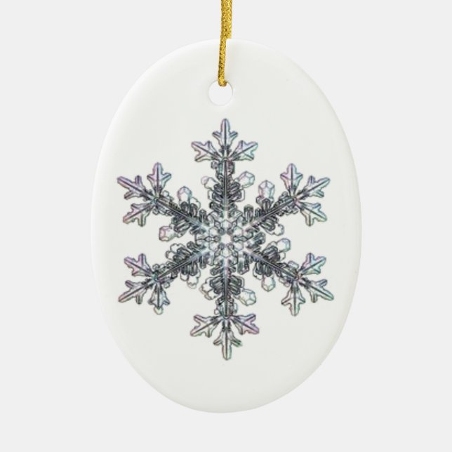 Snow flake ceramic ornament (Front)