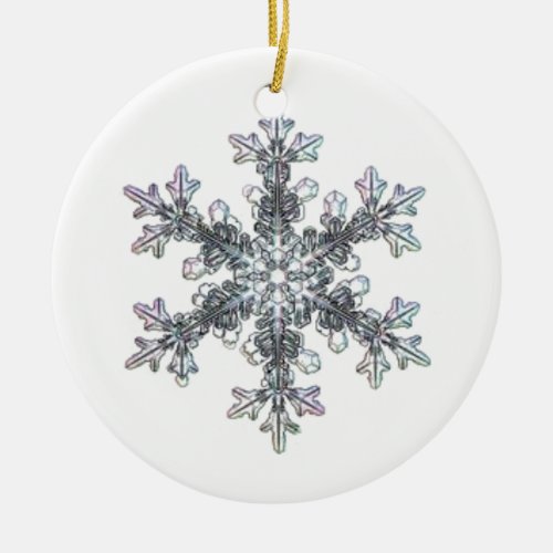 Snow flake ceramic ornament
