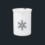 Snow flake drink pitcher<br><div class="desc">photograph of  a real snow flake</div>