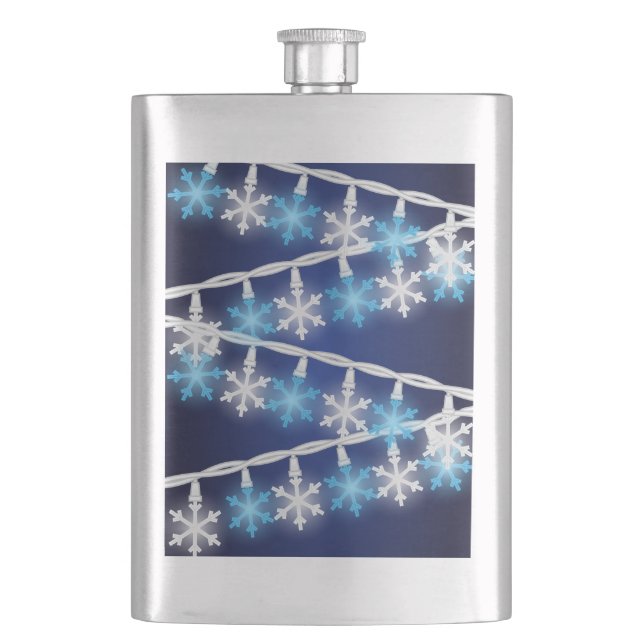 Snow Flake Lights Flask (Front)