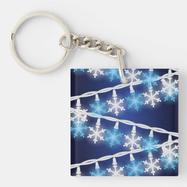 Snow Flake Lights Keychain (Front)