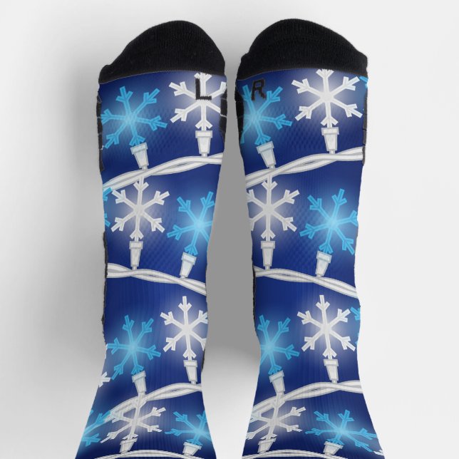 Snow Flake Lights Socks (Top)