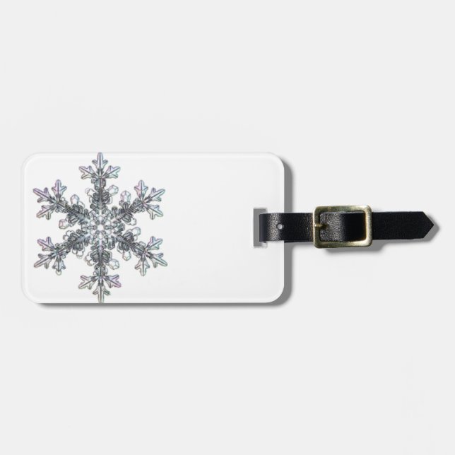 Snow flake luggage tag (Front Horizontal)