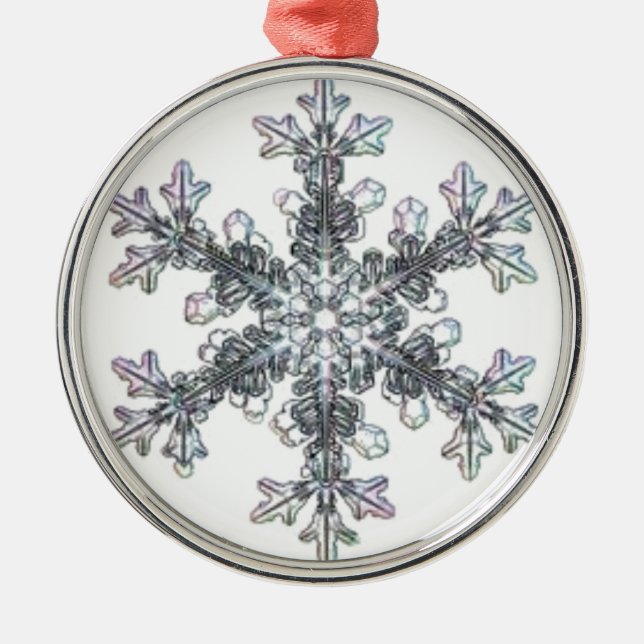 Snow flake metal ornament (Front)