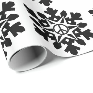 Snow flake - peace on earth wrapping paper