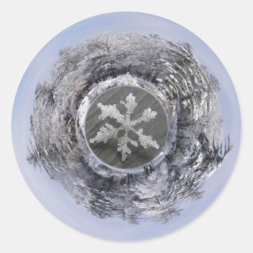 Snow Flake Planetoid  sticker