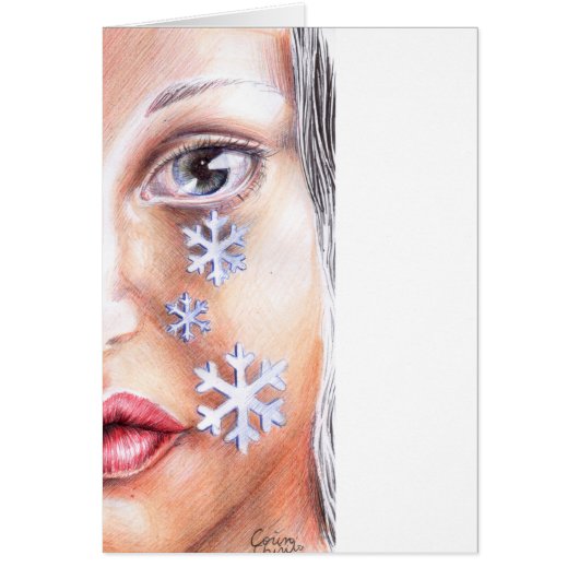 Snow flake tears cards (Front)