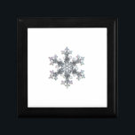 Snow flake winter design keepsake box<br><div class="desc">I’m Dreaming of a white Christmas - photograph of  a real snow flake</div>