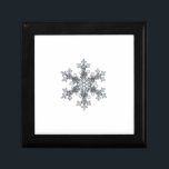 Snow flake winter design keepsake box<br><div class="desc">I’m Dreaming of a white Christmas - photograph of  a real snow flake</div>