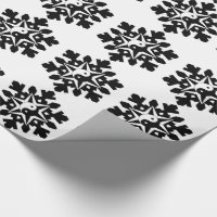 Black Yin Yang Gift Wrapping Paper, Zazzle