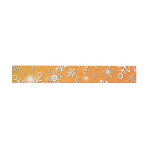 Snow Flakes 7 Wrap Around Label