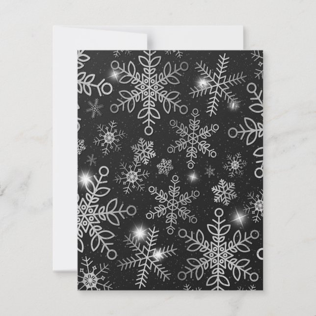 Snow Flakes 8 Note Card (Front)