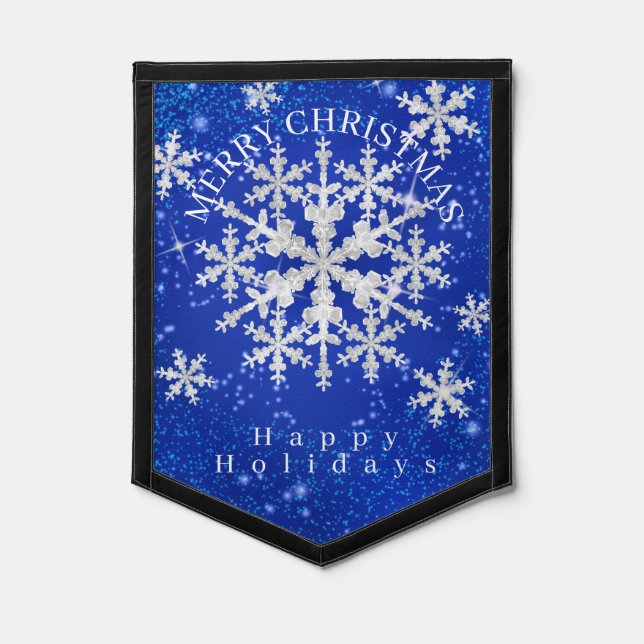 Snow Flakes Blue Pennant (Front)