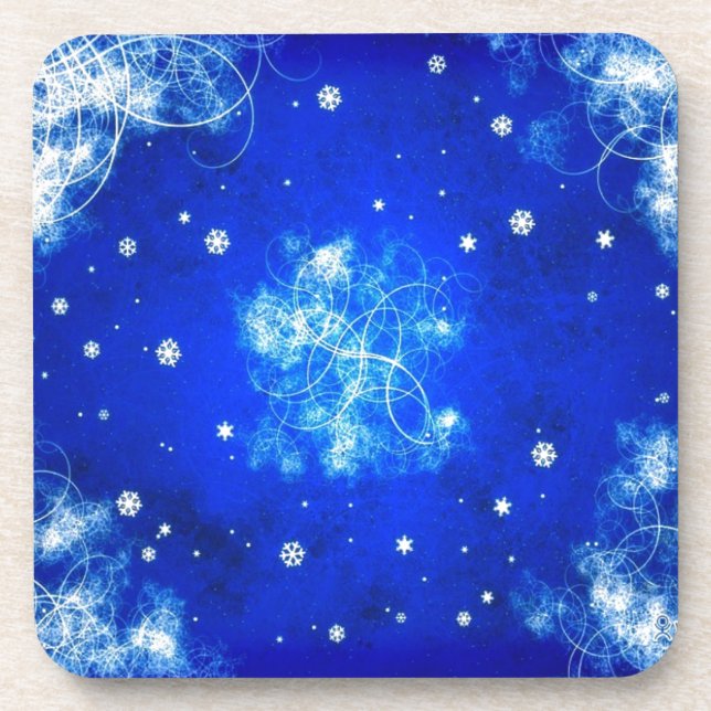 Snow Flakes Drink Coaster (Front)