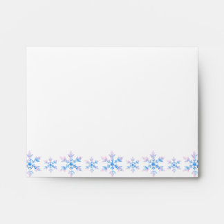 Snow Flakes Frozen Blue Winter Colors Envelope