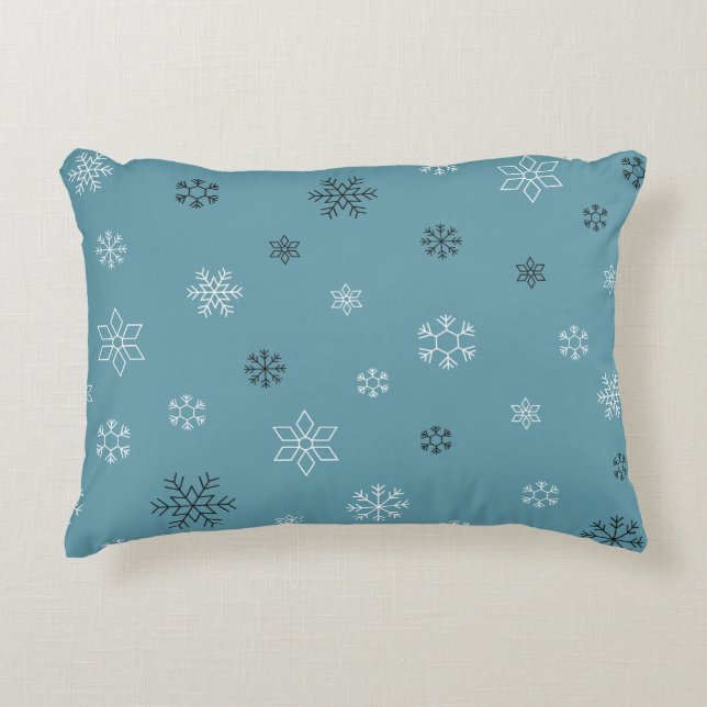 Snow flakes Graphics Pillows (Front)