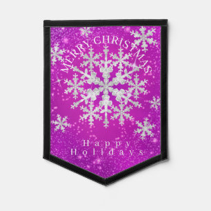 Snow Flakes Magenta Pennant