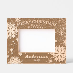 Snow Flakes Merry Christmas Engraved Frames