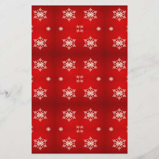 Snow flakes on red (Front)