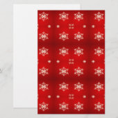Snow flakes on red (Front/Back)