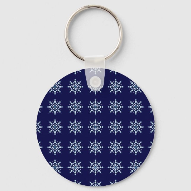 Snow flakes pattern keychain (Front)