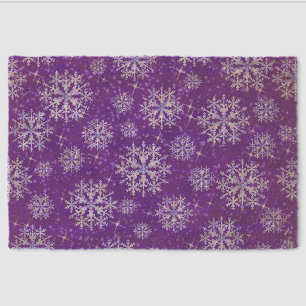 Snow Flakes Purple Fiber Doormat