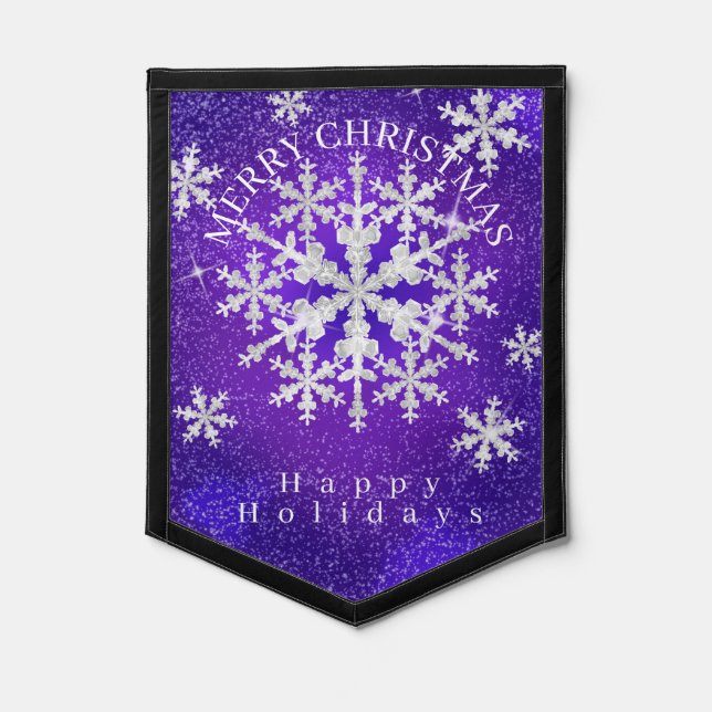 Snow Flakes Purple Pennant (Front)