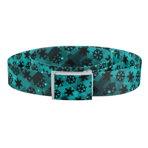 Snow Flakes Stars Buckle Belt