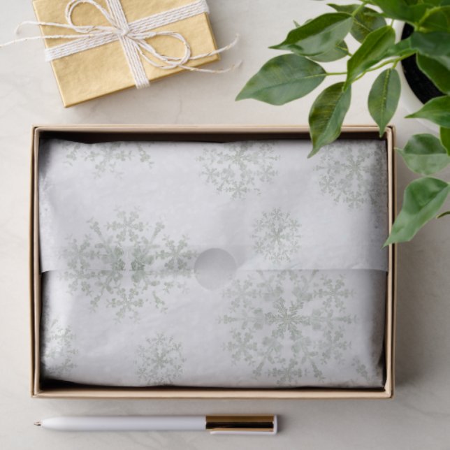 Snow Flakes White Tissue Paper (Gift)