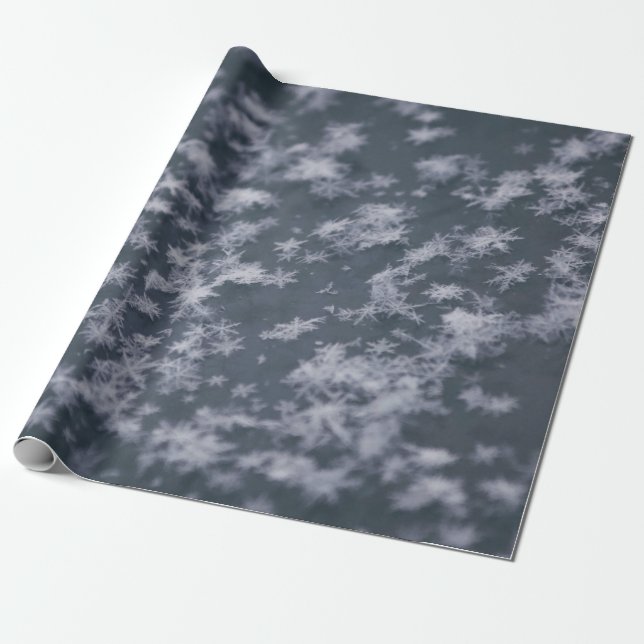 Snow flakes wrapping paper (Unrolled)