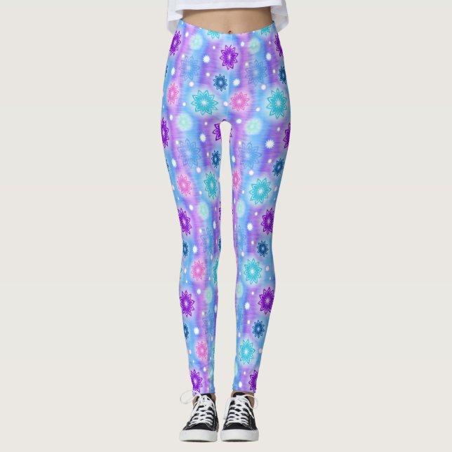 snow flowers leggings (Front)