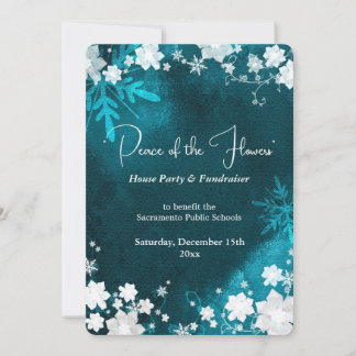 Snow Flowers Winter Fundraiser Event Invitation