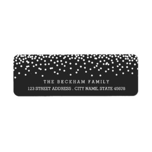 Snow Flurry Holiday Return Adress Labels / Gray