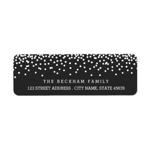 Snow Flurry Holiday Return Adress Labels  Gray