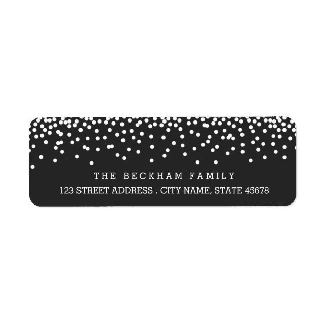 Snow Flurry Holiday Return Adress Labels / Gray (Front)