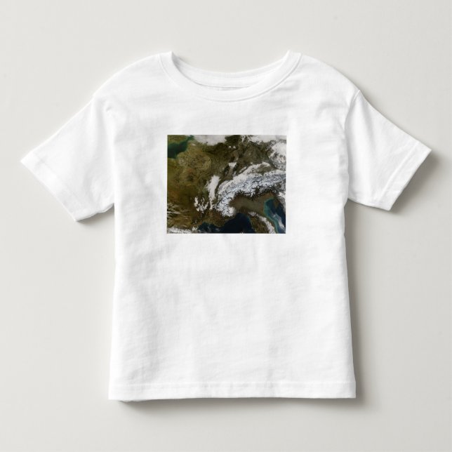 Snow, fog, and low clouds in western Europe Toddler T-shirt (Front)
