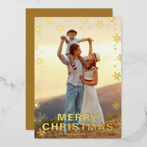 Snow Foil Holiday Card