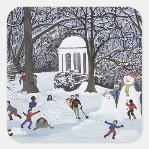 Snow Follies Square Sticker