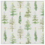 Snow Forest Of Pines Starfish Crowned  Fabric