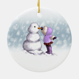 Snow Friend Ceramic Ornament