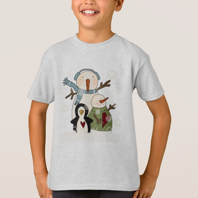 Snow Friends Holiday T-shirts and Gifts (Front)