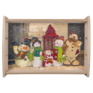 SNOW FRIENDS SERVING TRAY