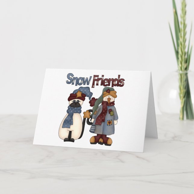 Snow Friends Tshirts and Gifts Holiday Card (Front)