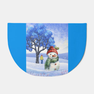 SNOW FUN ON A WINTER DAY DOORMAT