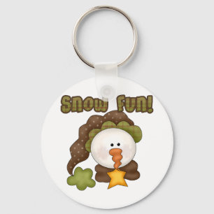 Snow  Fun One Tshirts and Gifts Keychain