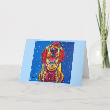 Snow Furries Holiday Card By Ron Burns by RonBurnsHoliday at Zazzle